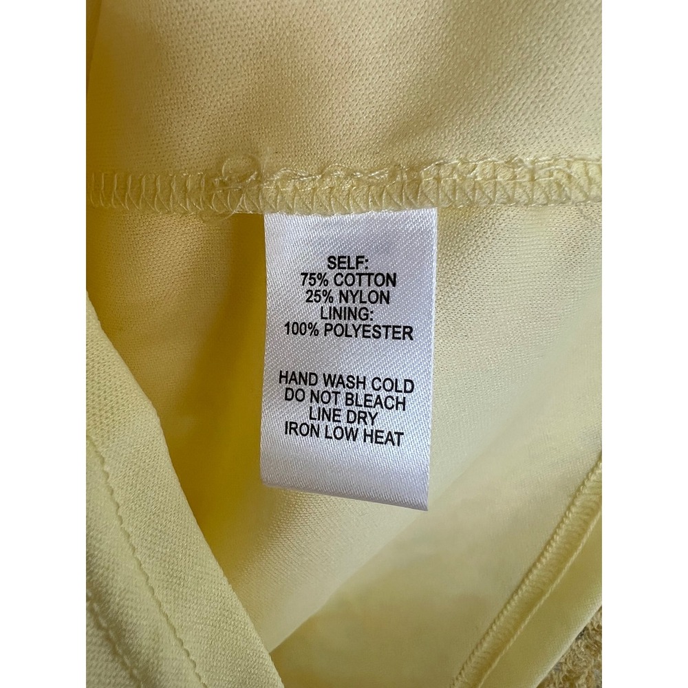 Lulus Yellow Lace Short Sleeve Mini Dress Stretch Zip Back Size XS - Picture 3 of 4